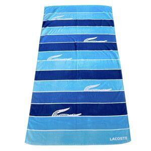 Lacoste Striped Alligator Beach Towel